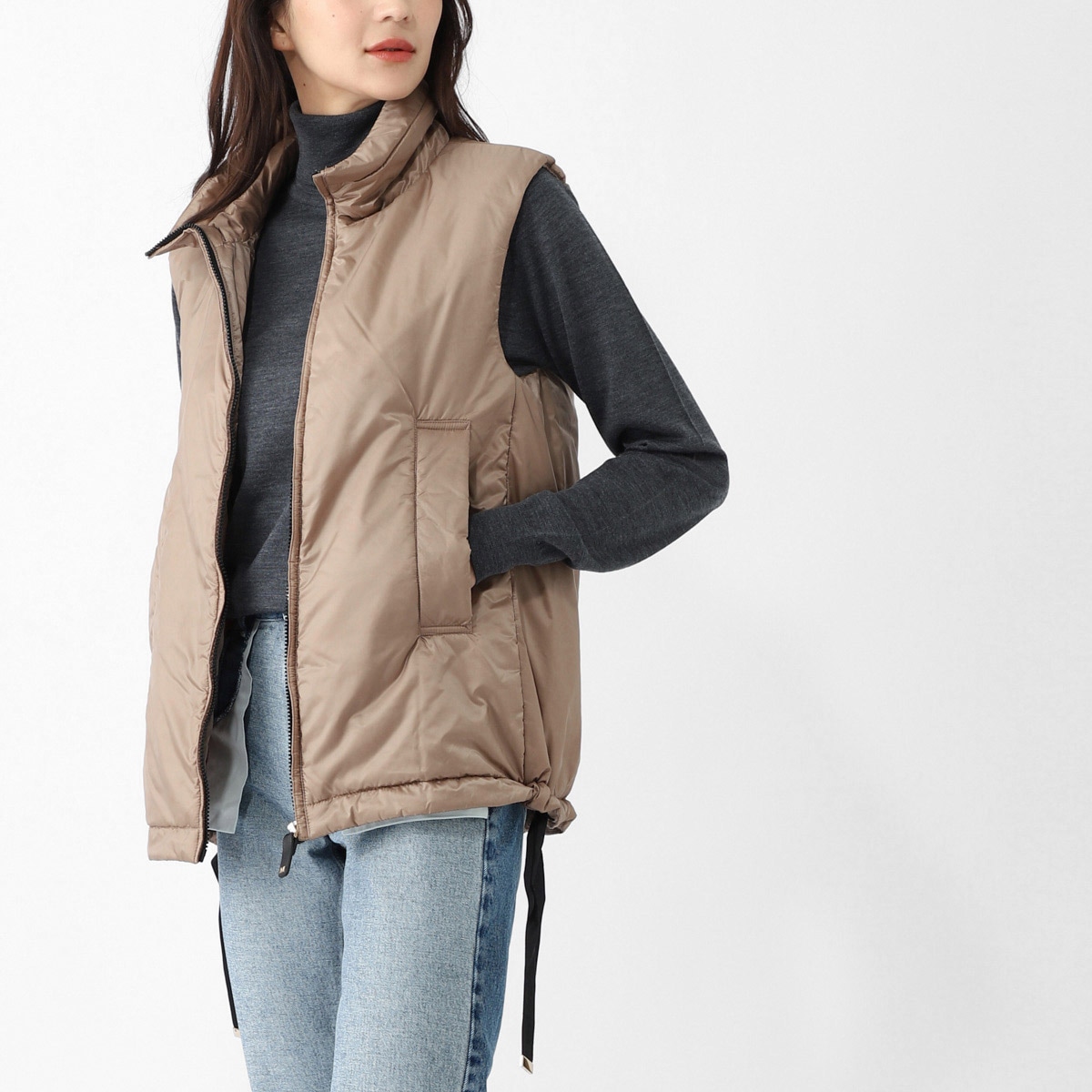 【アウトレット】MAX MARA THE CUBE マックスマーラ ザ・キューブ 中綿入り ベスト/ジレ/GREENVE【大きいサイズあり】 レディース