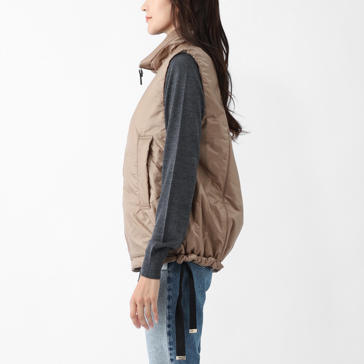 【アウトレット】MAX MARA THE CUBE マックスマーラ ザ・キューブ 中綿入り ベスト/ジレ/GREENVE【大きいサイズあり】 レディース
