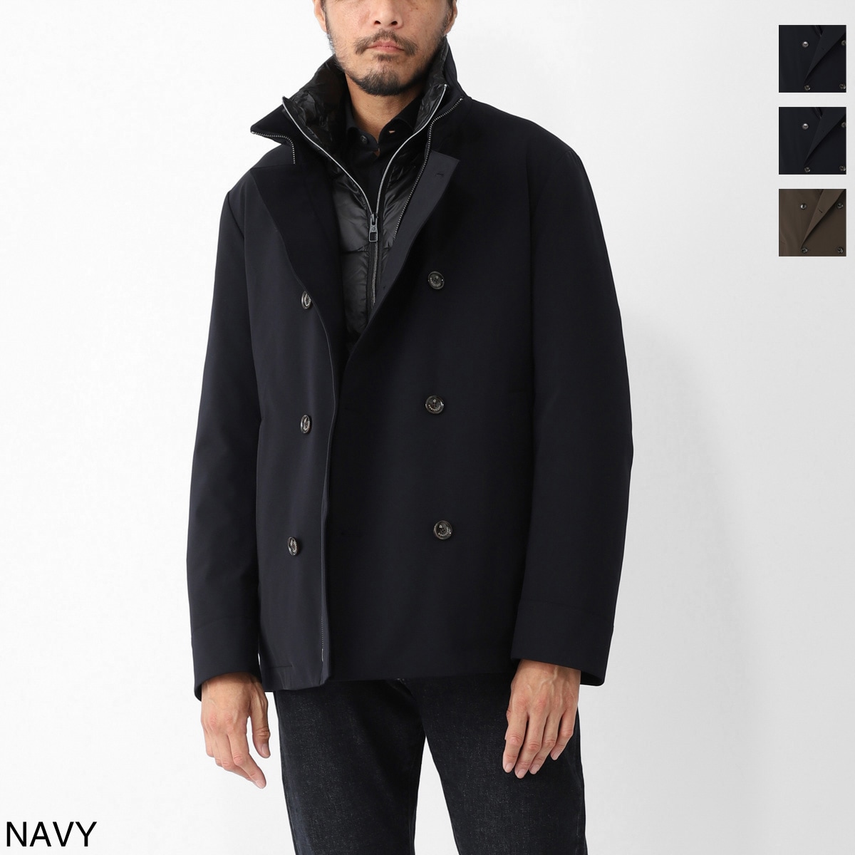 イタリア製 MARNI マルニ ハーフコート ピーコート ウール ネイビー ネイビー（紺）系 MARNI(マルニ) コートその他(メンズ) - 海外