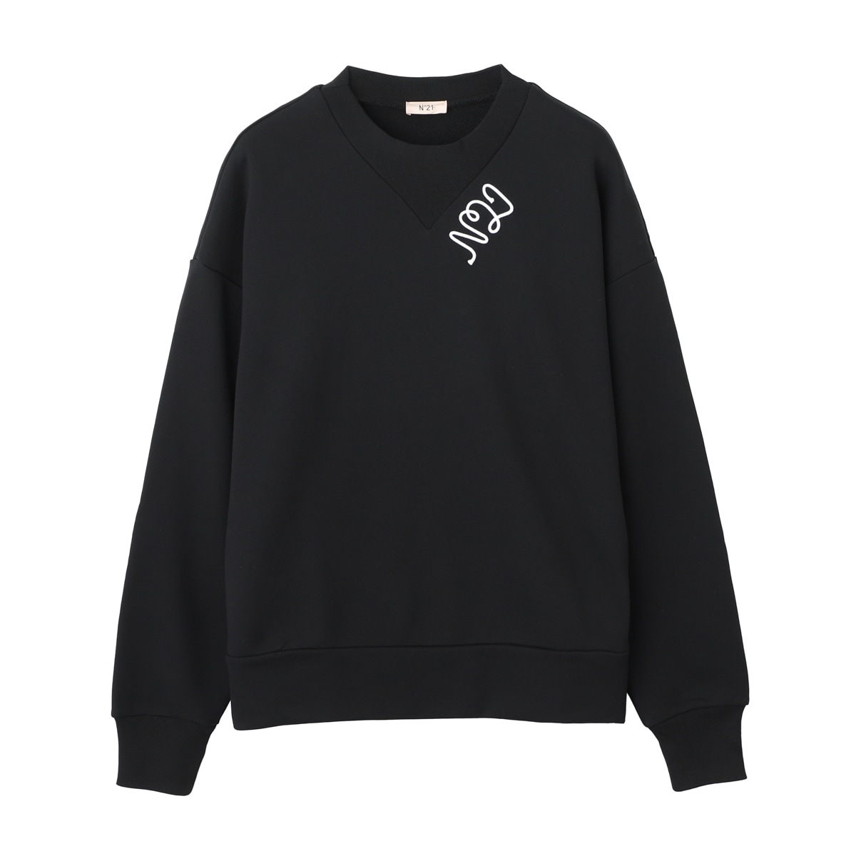 N°21 ヌメロヴェントゥーノ スウェットシャツ/KIDS キッズ ガールズ/CREWNECK SWEATSHIRT WITH CURSIVE LOGO レディース