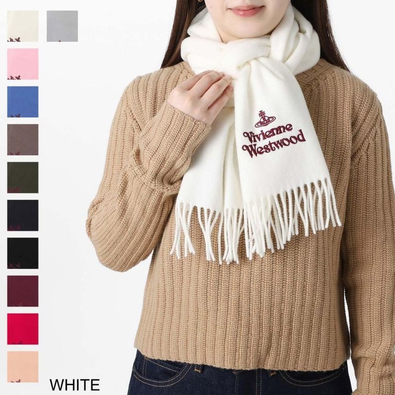 Vivienne Westwood ヴィヴィアンウエストウッド マフラー/スカーフ/EMBROIDERED LOGO