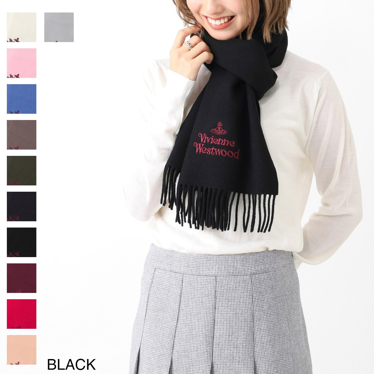 Vivienne Westwood ヴィヴィアンウエストウッド マフラー/スカーフ/EMBROIDERED LOGO