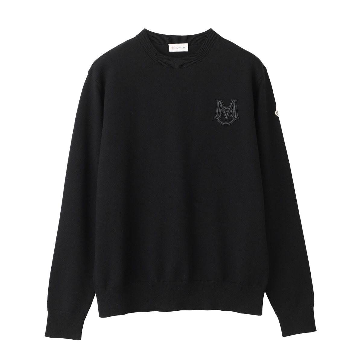 モンクレール　タートルネックニット　センター　エルボーパッチ　グレー　S MONCLER 【並行輸入品】モンクレール ニット レディース