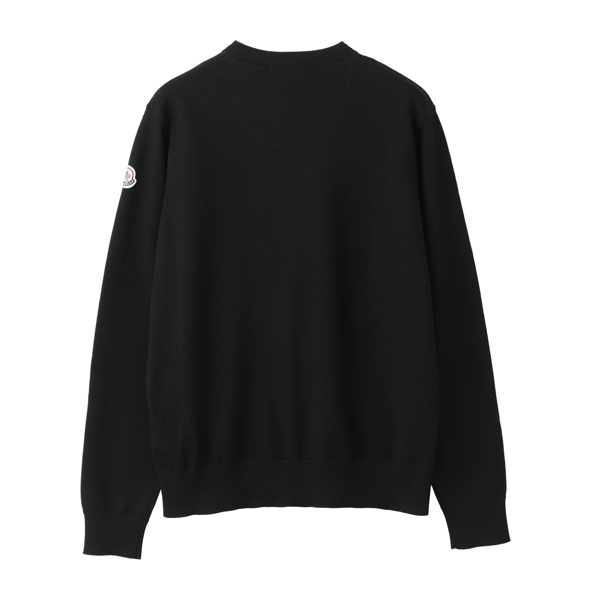 モンクレール　クルーネックセーター M MONCLER (モンクレール) ワッペンロゴ 総柄 クルーネック ニット