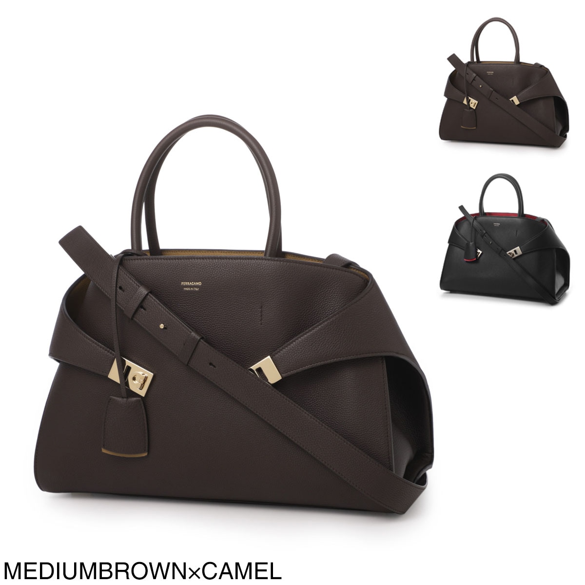 FERRAGAMO フェラガモ ハンドバッグ 2WAY/ショルダーバッグ/HUG LARGE ハグ レディース