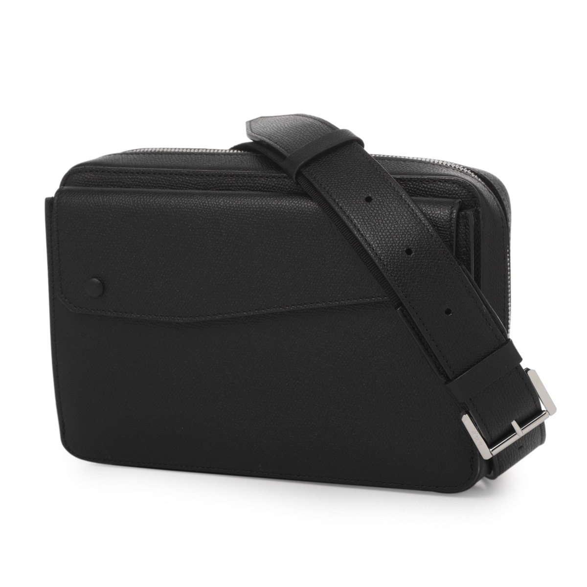 Valextra 新品　2点セット　ブリーフケース　財布　ブラック　イタリア製 ヴァレクストラ Valextra 三つ折り財布 ミニ財布 ブラック
