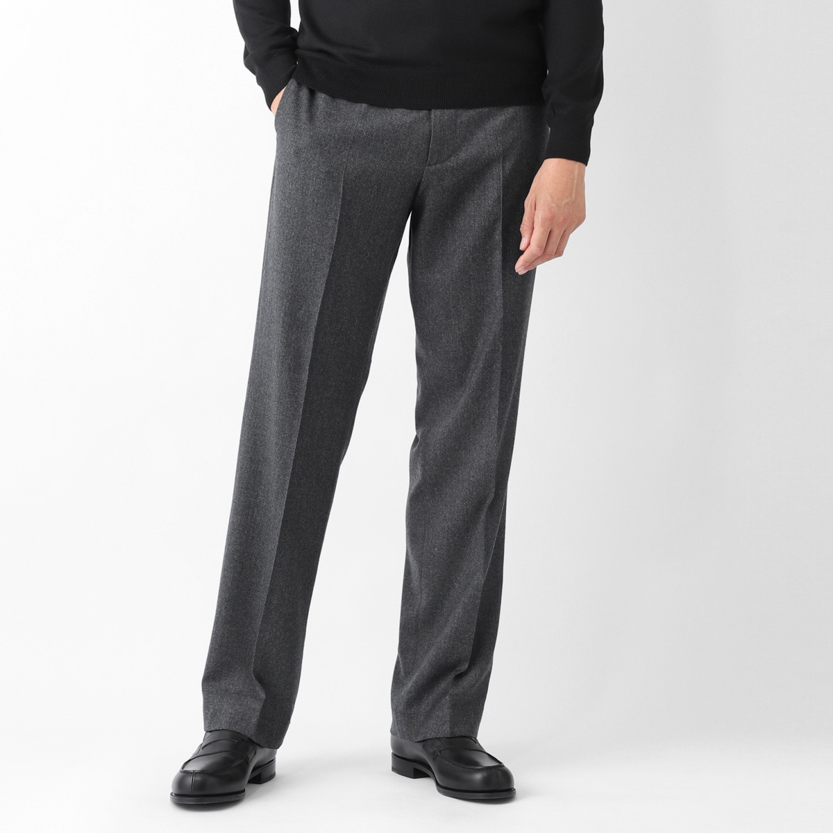 BERWICH ベルウィッチ ノープリーツ スラックス/ウールパンツ/LUCANO LONG LIGHT MELANGE WOOL メンズ