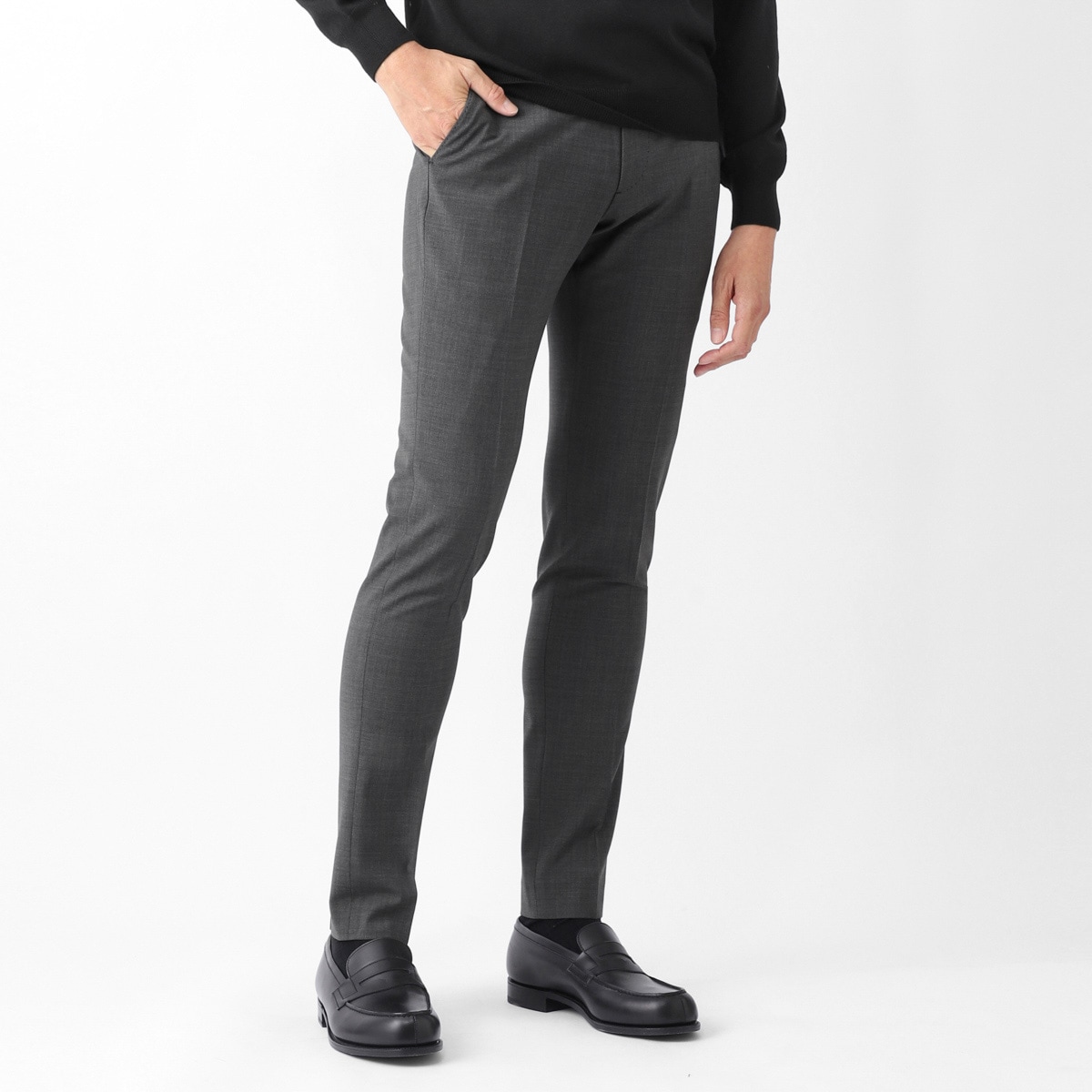 【アウトレット】【ラスト1点】BERWICH ベルウィッチ ノープリーツ スラックス/ウールパンツ/MORELLO WOOL POLY STRETCH メンズ