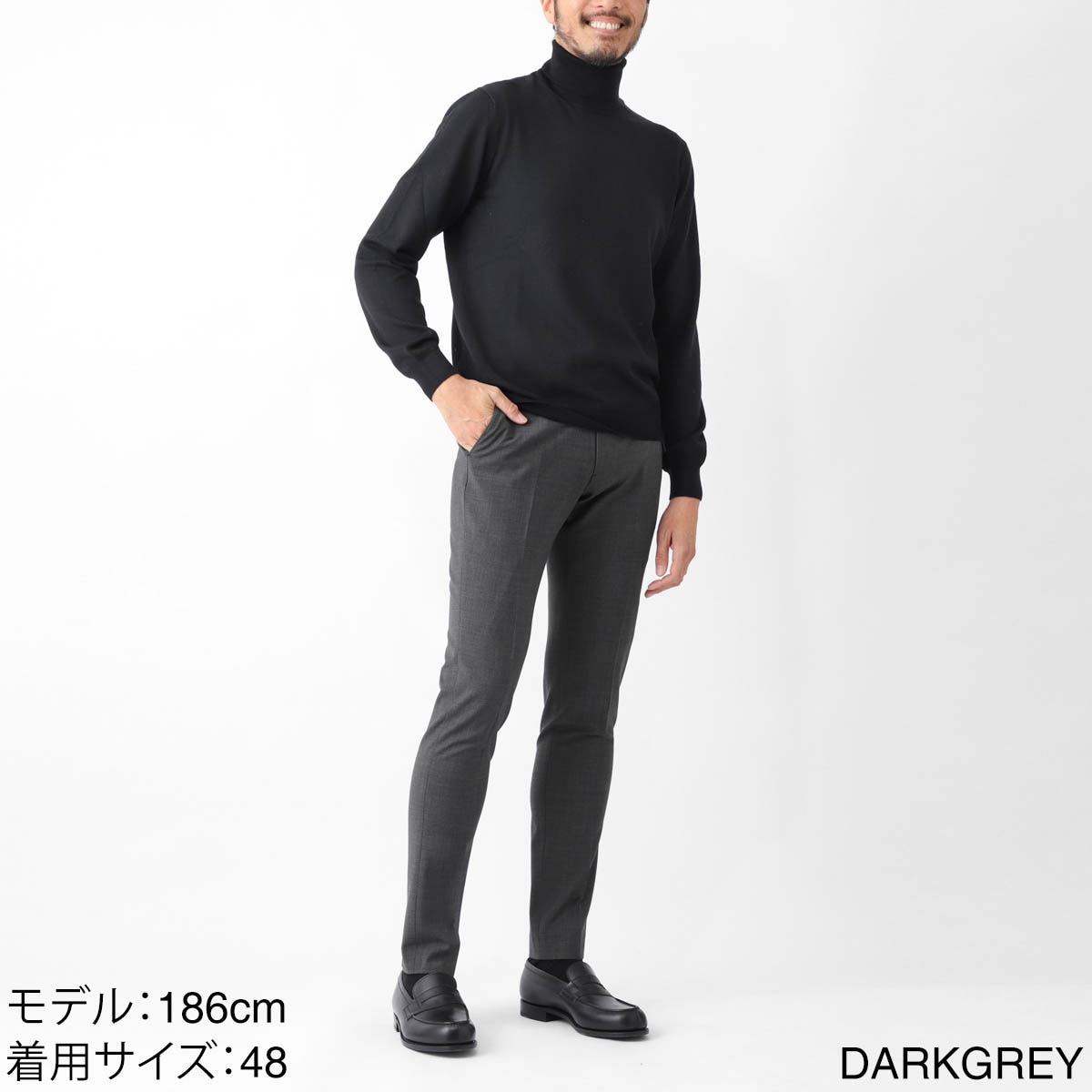 【アウトレット】【ラスト1点】BERWICH ベルウィッチ ノープリーツ スラックス/ウールパンツ/MORELLO WOOL POLY STRETCH メンズ