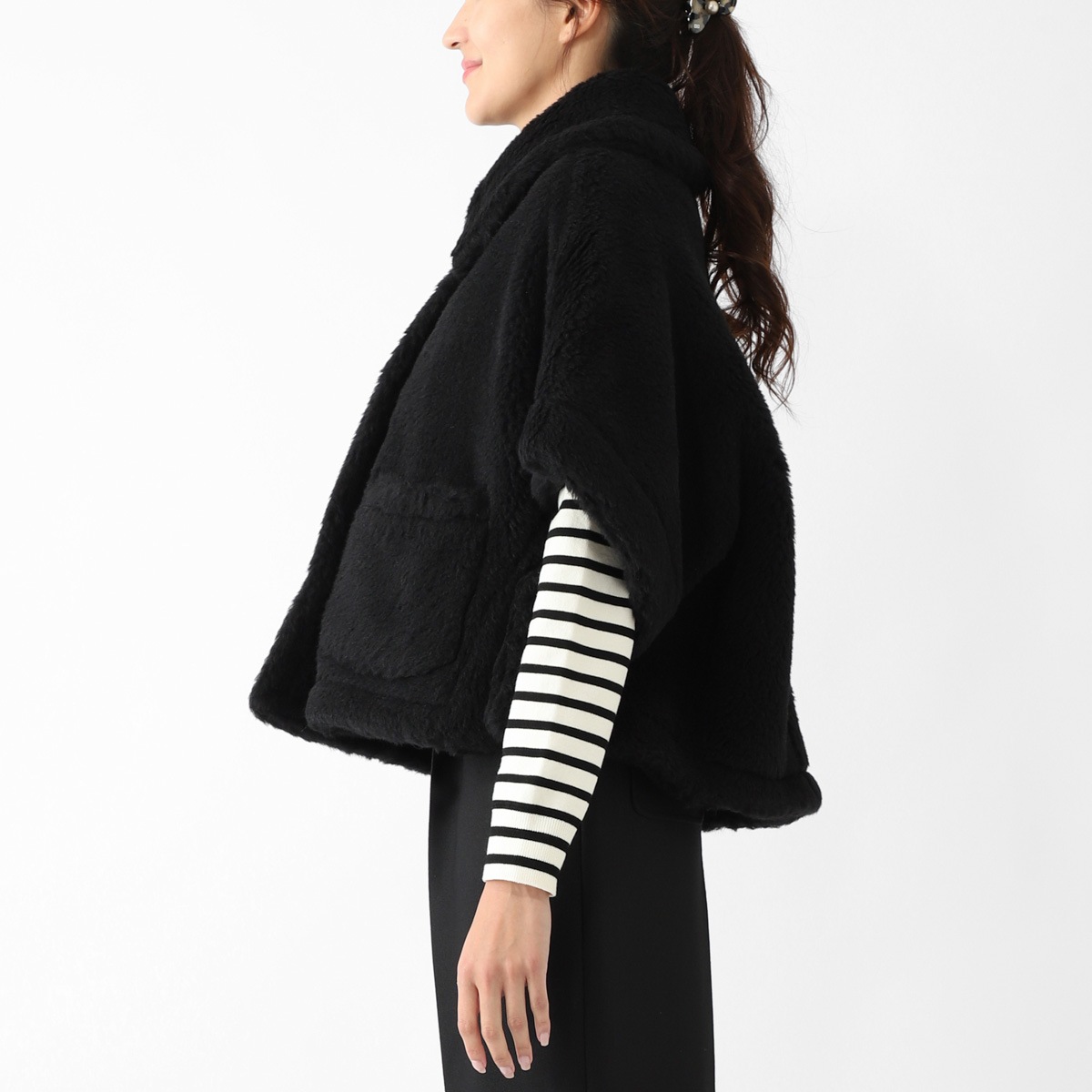 Max Mara マックスマーラ ケープ/ポンチョ/NEWTERZO1 ニューテルツォ テディベア ケープ レディース