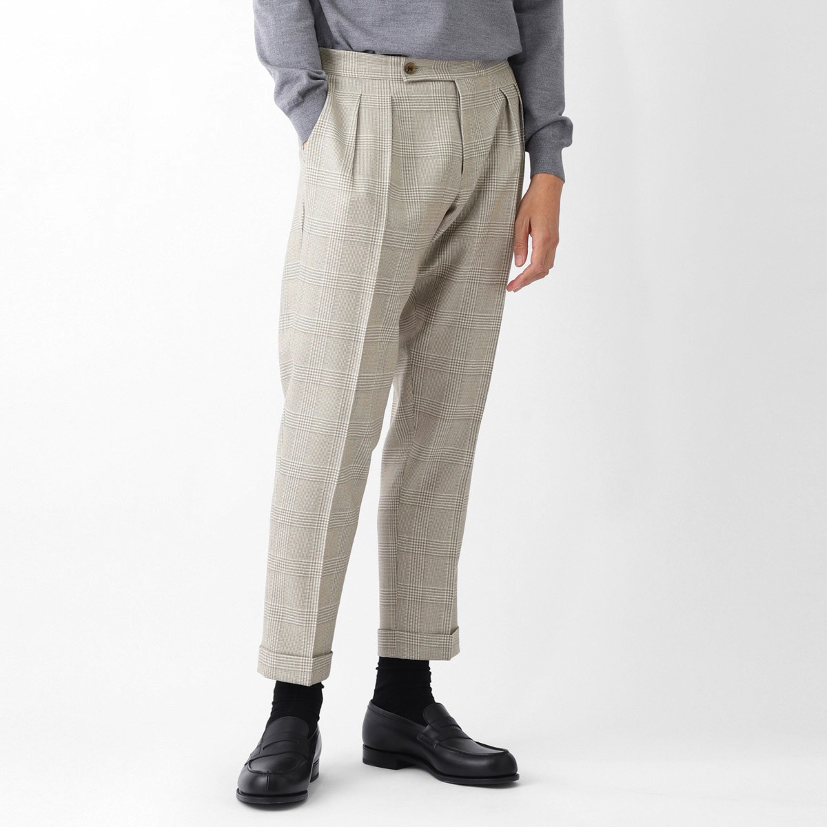 BERWICH ベルウィッチ ツープリーツ スラックス/ウールパンツ/SCOTCH