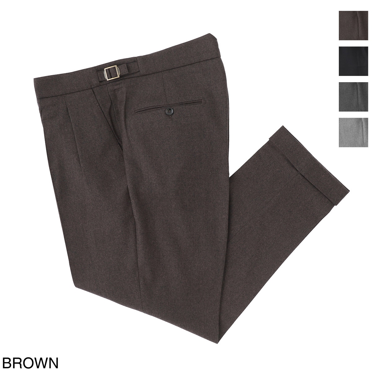 BERWICH ベルウィッチ ツープリーツ スラックス/ウールパンツ/SCOTCH LIGHT MELANGE WOOL メンズ