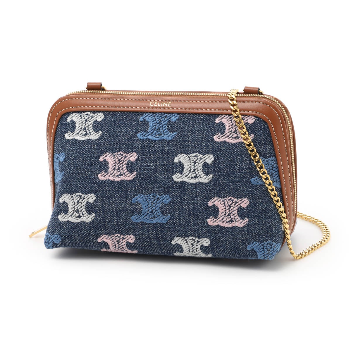 CELINE セリーヌ ショルダーバッグ/チェーン付き クラッチバッグ