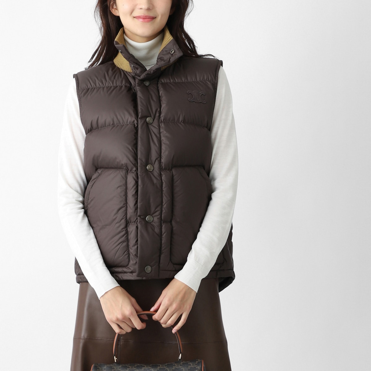 【アウトレット】CELINE セリーヌ ダウンベスト/SLEEVELESS PUFFER JACKET レディース