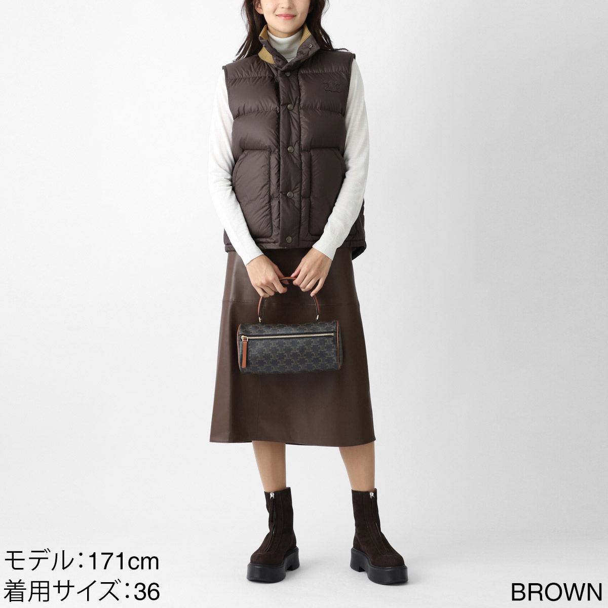 【アウトレット】CELINE セリーヌ ダウンベスト/SLEEVELESS PUFFER JACKET レディース