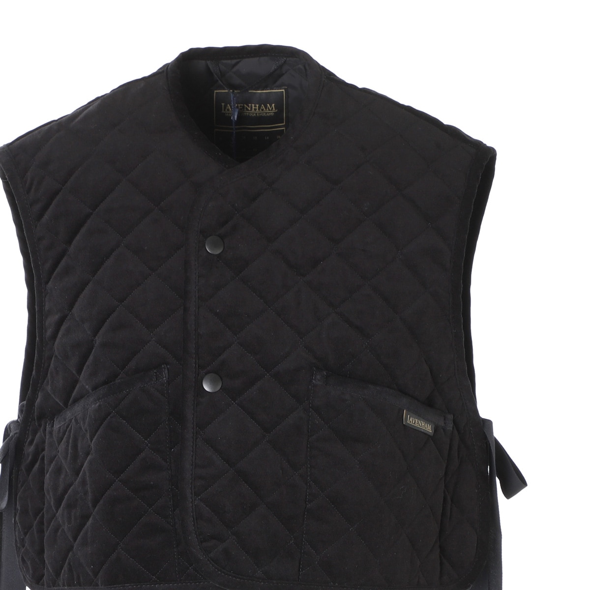LAVENHAM Black Edition キルティングベスト Mサイズ Bshop｜LAVENHAM | <別注> クロップド スタンドカラーキルティング