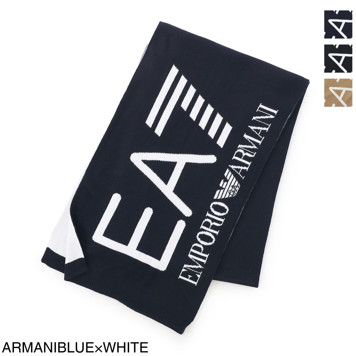 『ネコポス対応(1点まで)』EA7 EMPORIO ARMANI エンポリオアルマーニ マフラー/VISIBILITY SCARF WITH EA7 OVERSIZED LOGO メンズ
