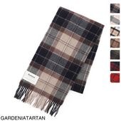 Barbour バブアー マフラー/BARBOUR TARTAN SCARF チェック柄 フリンジ カシミヤ混 ウール