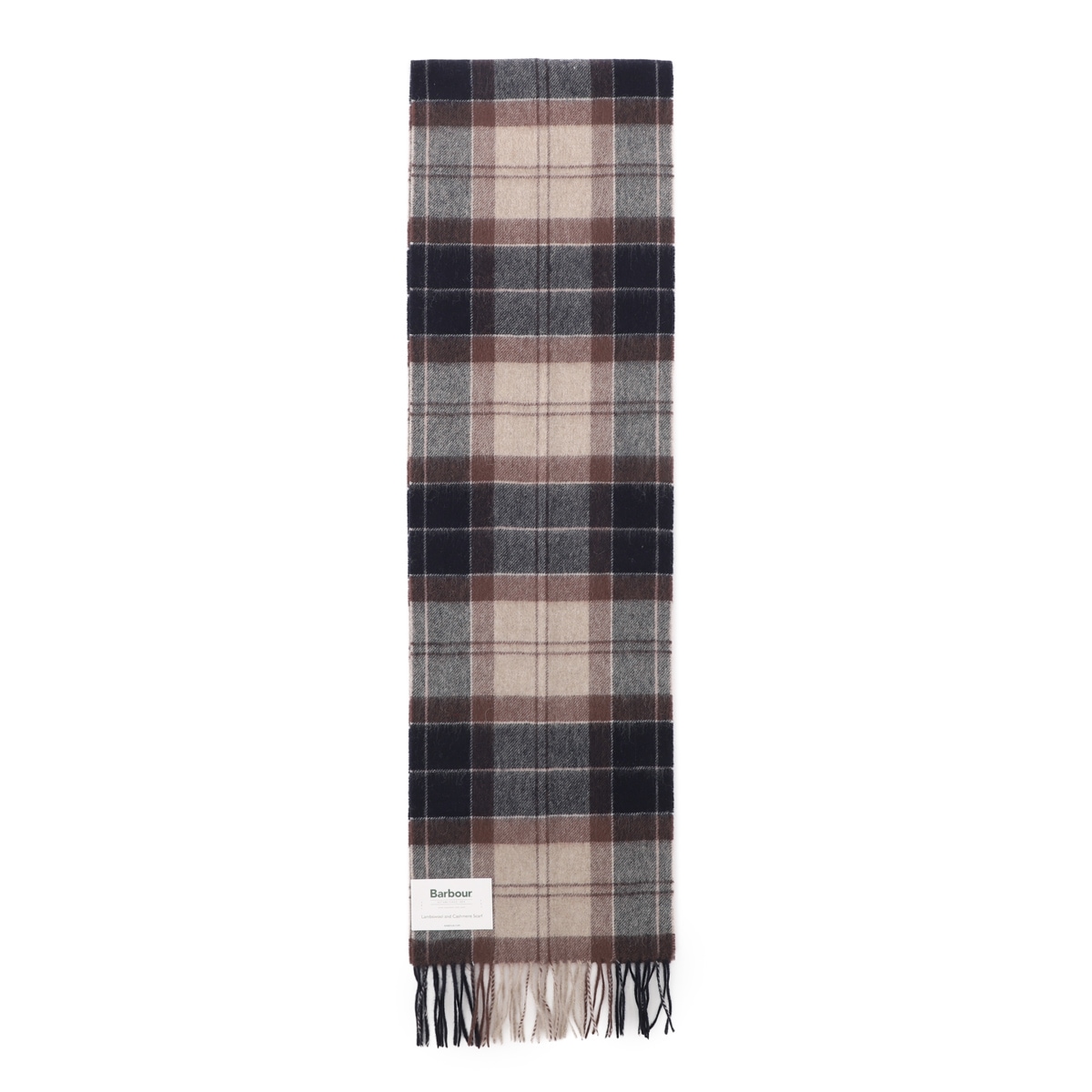 Barbour バブアー マフラー/BARBOUR TARTAN SCARF チェック柄 フリンジ カシミヤ混 ウール