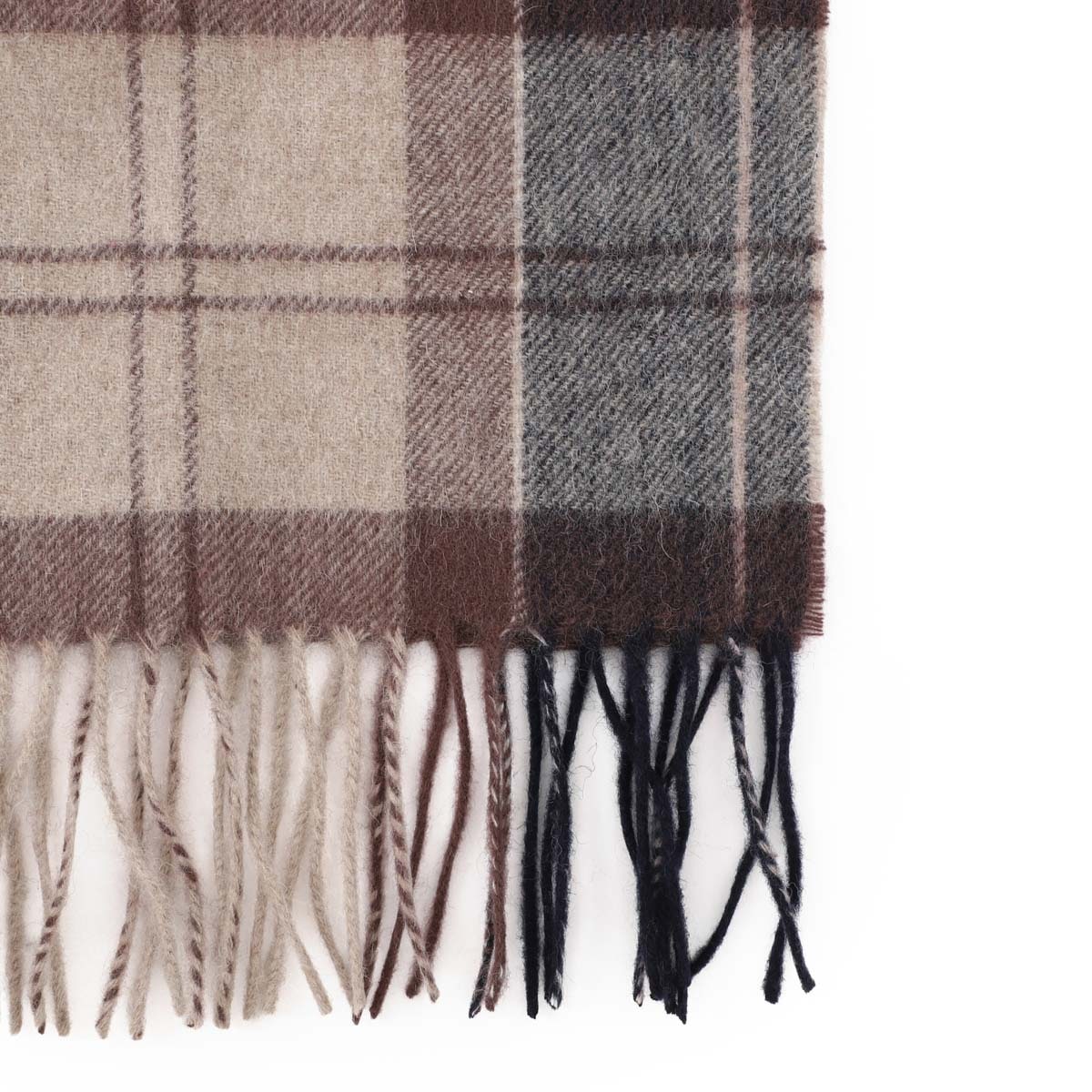 Barbour バブアー マフラー/BARBOUR TARTAN SCARF チェック柄 フリンジ カシミヤ混 ウール