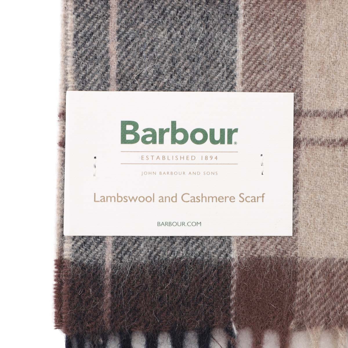 Barbour バブアー マフラー/BARBOUR TARTAN SCARF チェック柄 フリンジ カシミヤ混 ウール