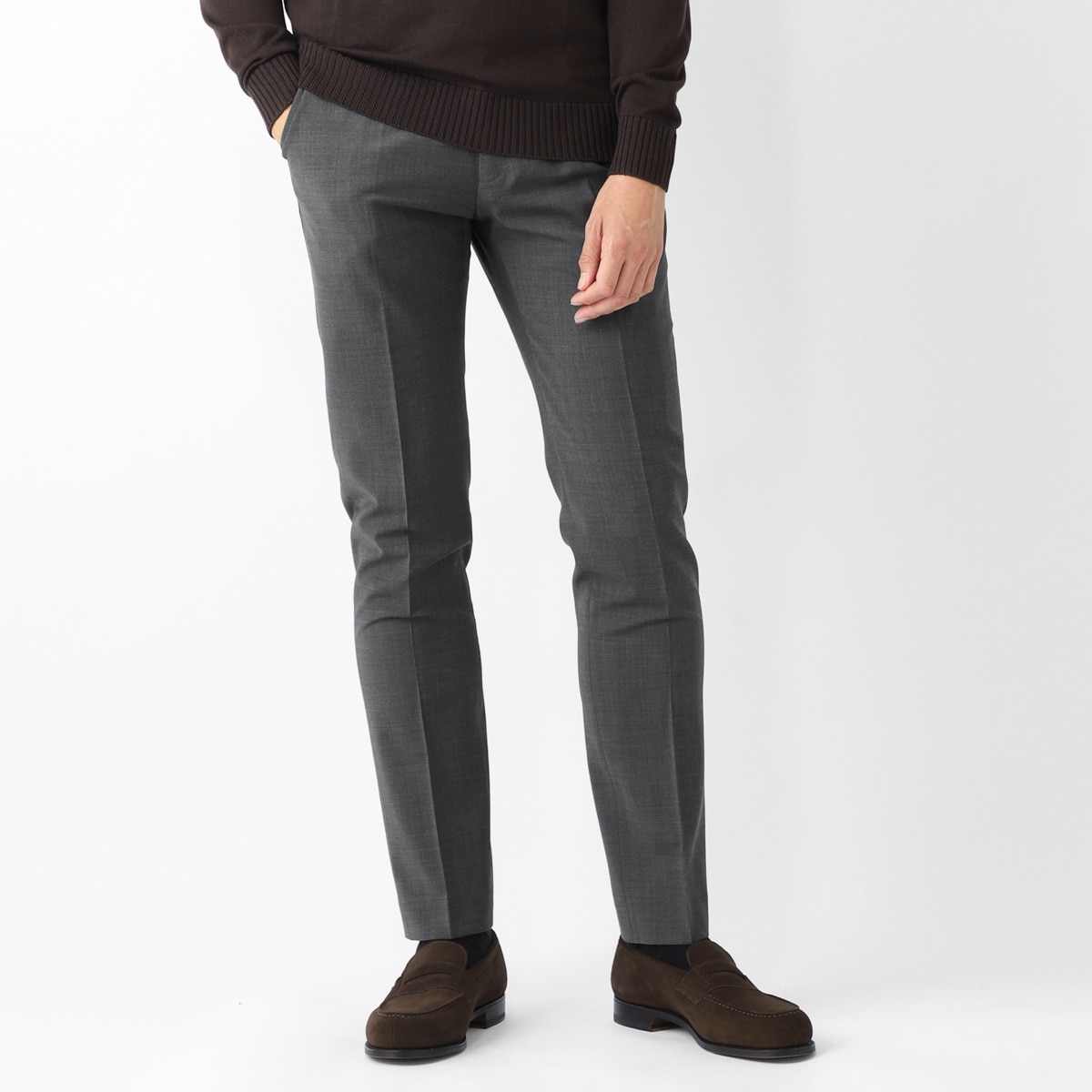 BERWICH ベルウィッチ ノープリーツ スラックス/ウールパンツ/MORELLO ELAX WOOL POLY STRETCH メンズ
