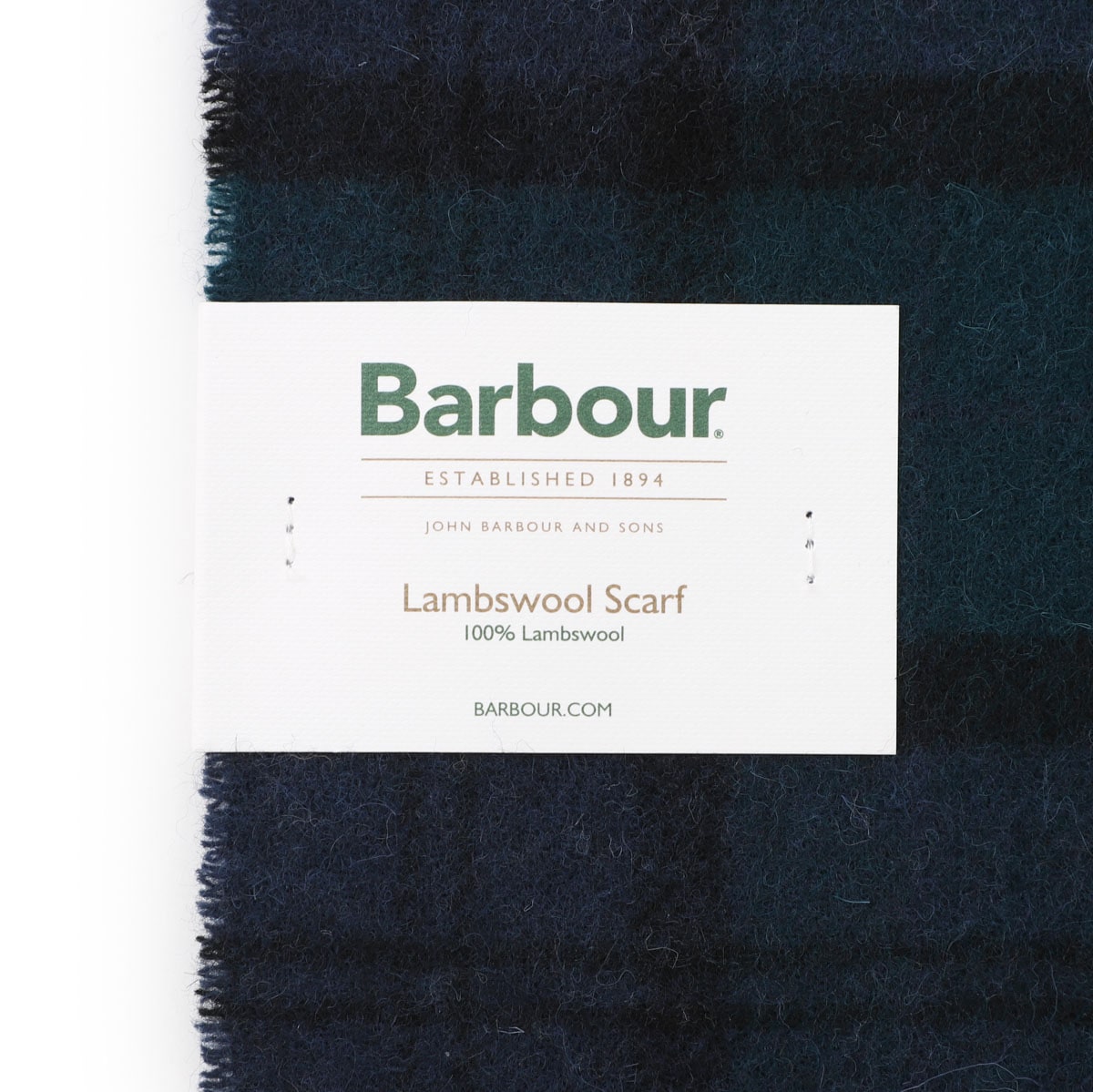 Barbour バブアー マフラー/BARBOUR TARTAN LAMBSWOOL チェック柄 フリンジ ラムズウール