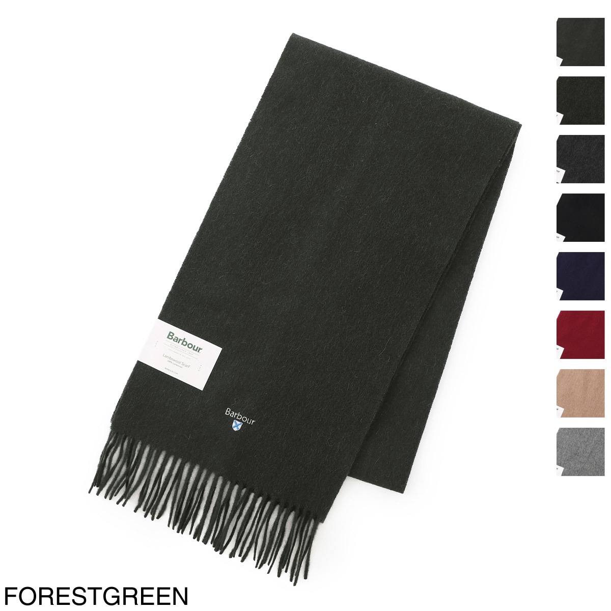 『ネコポス対応(1点まで)』Barbour バブアー マフラー/BARBOUR PLAIN LAMBSWOOL SCARF