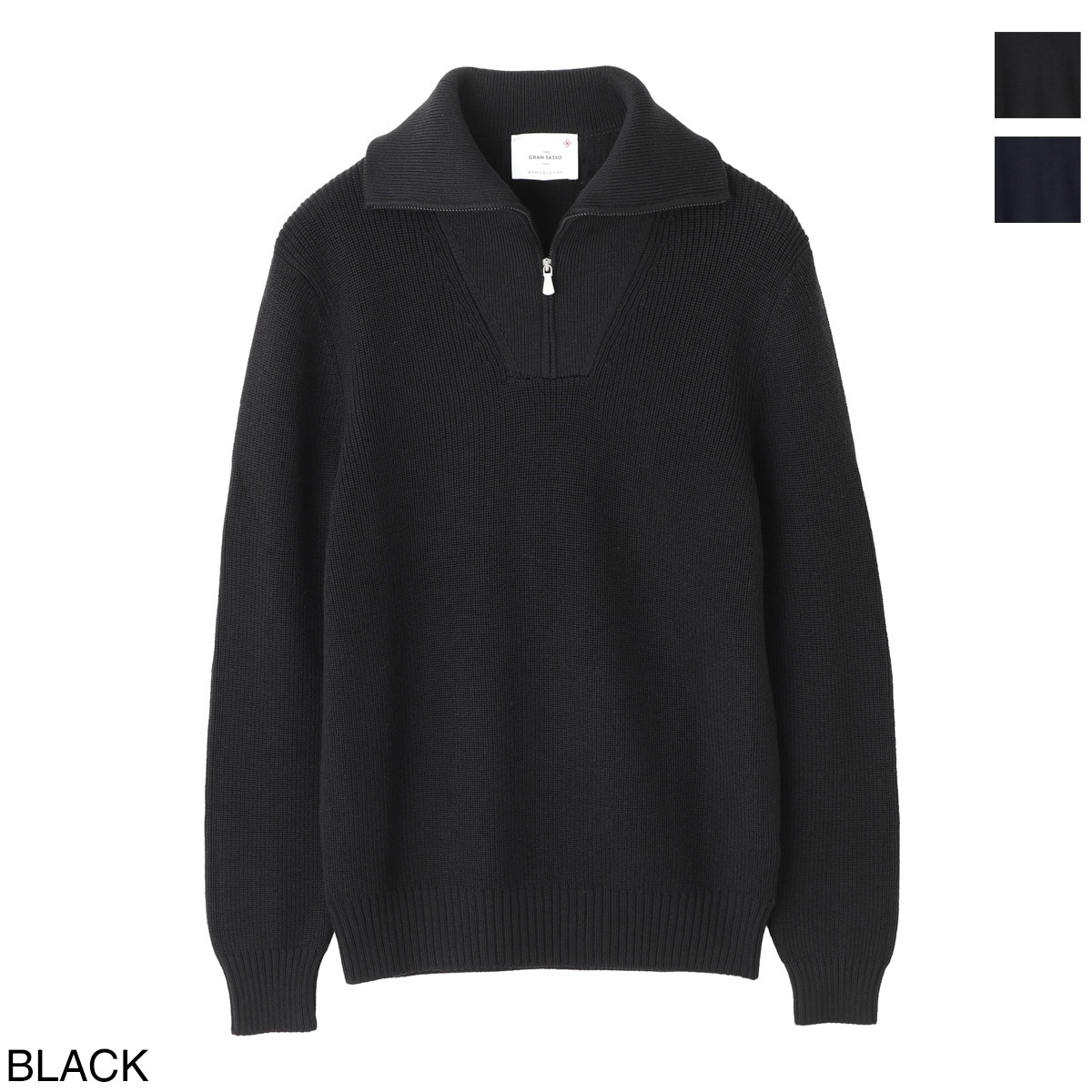 Gran Sasso グランサッソ ハーフジップニット/LUPO M/L ZIP【大きい