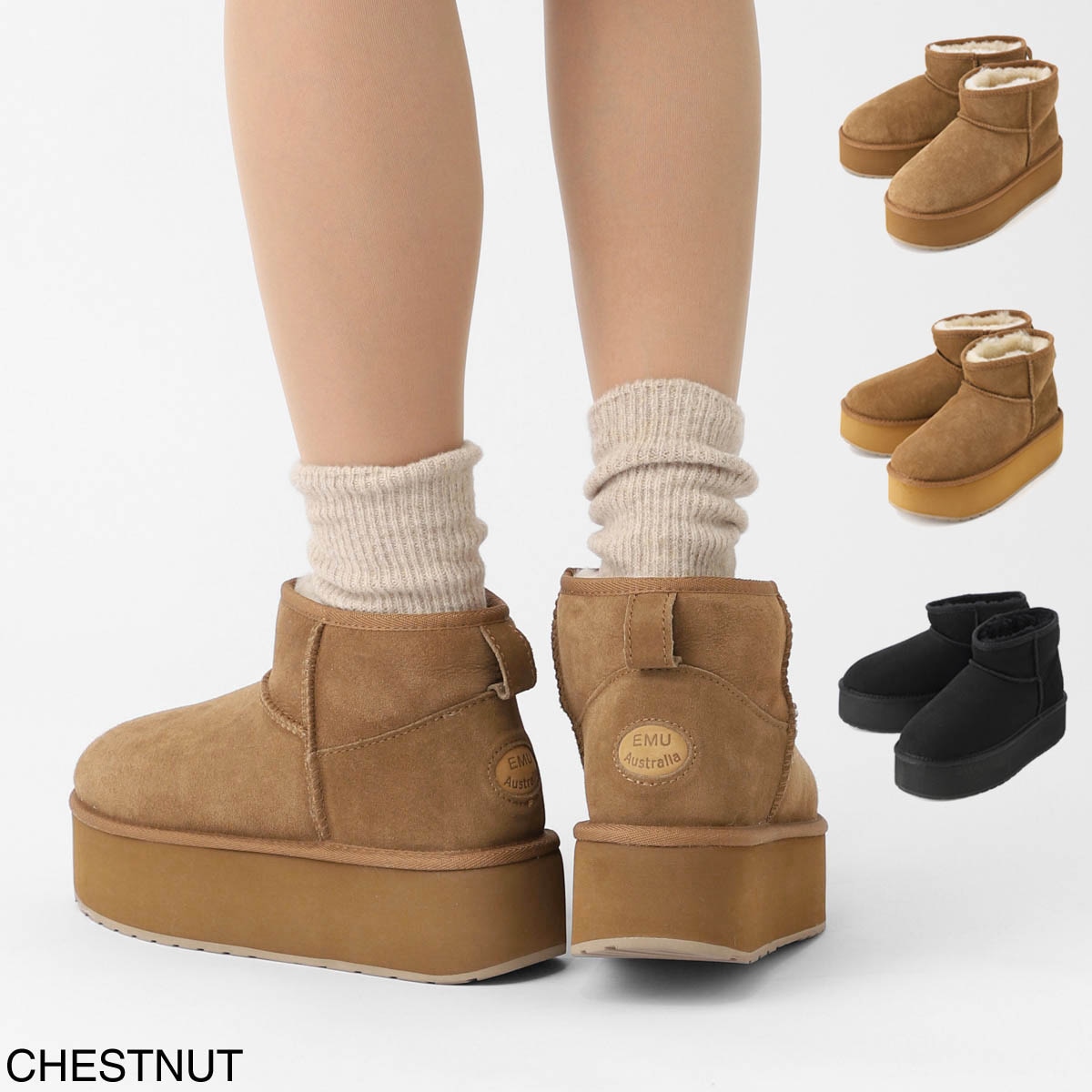 EMU エミュ ブーツ/ムートンブーツ/STINGER MICRO FLATFORM レディース