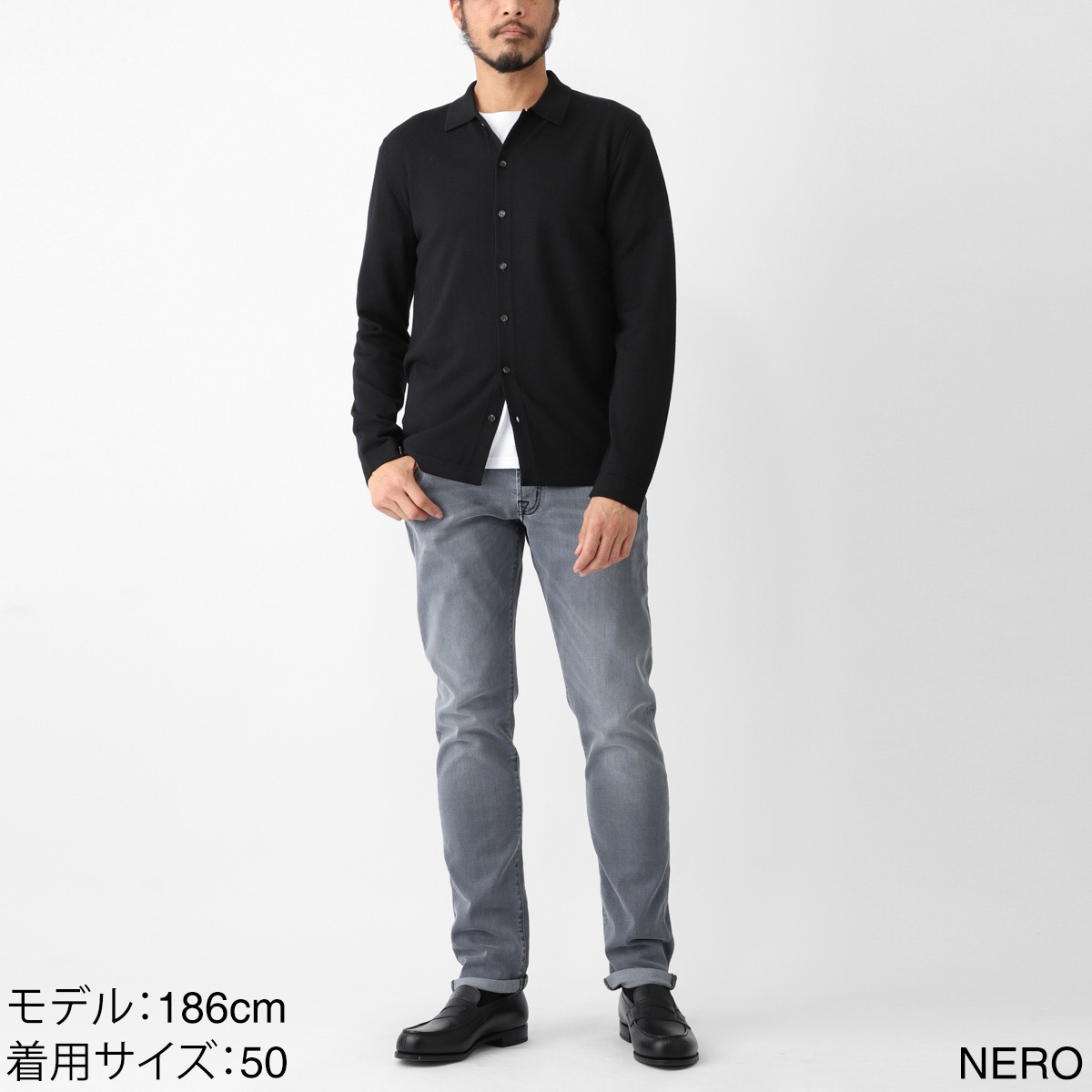 ZANONE ザノーネ 長袖ニットシャツ/CAMICIA【大きいサイズあり】 メンズ