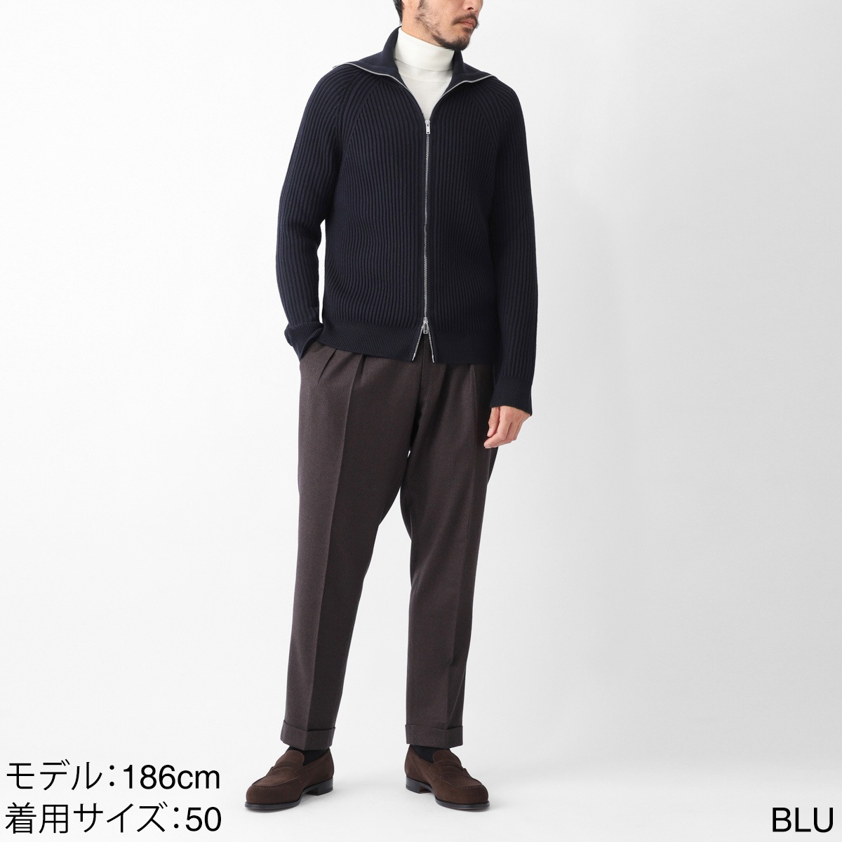 ZANONE ザノーネ ジップアップ カーディガン/FULL ZIP【大きいサイズあり】 メンズ