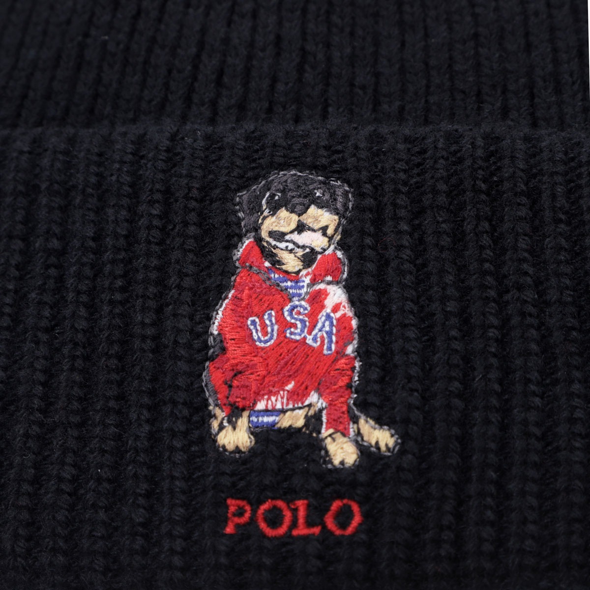 『ネコポス対応(2点まで)』POLO RALPH LAUREN ポロラルフローレン ニットキャップ/ビーニー/USA DOG BEANIE