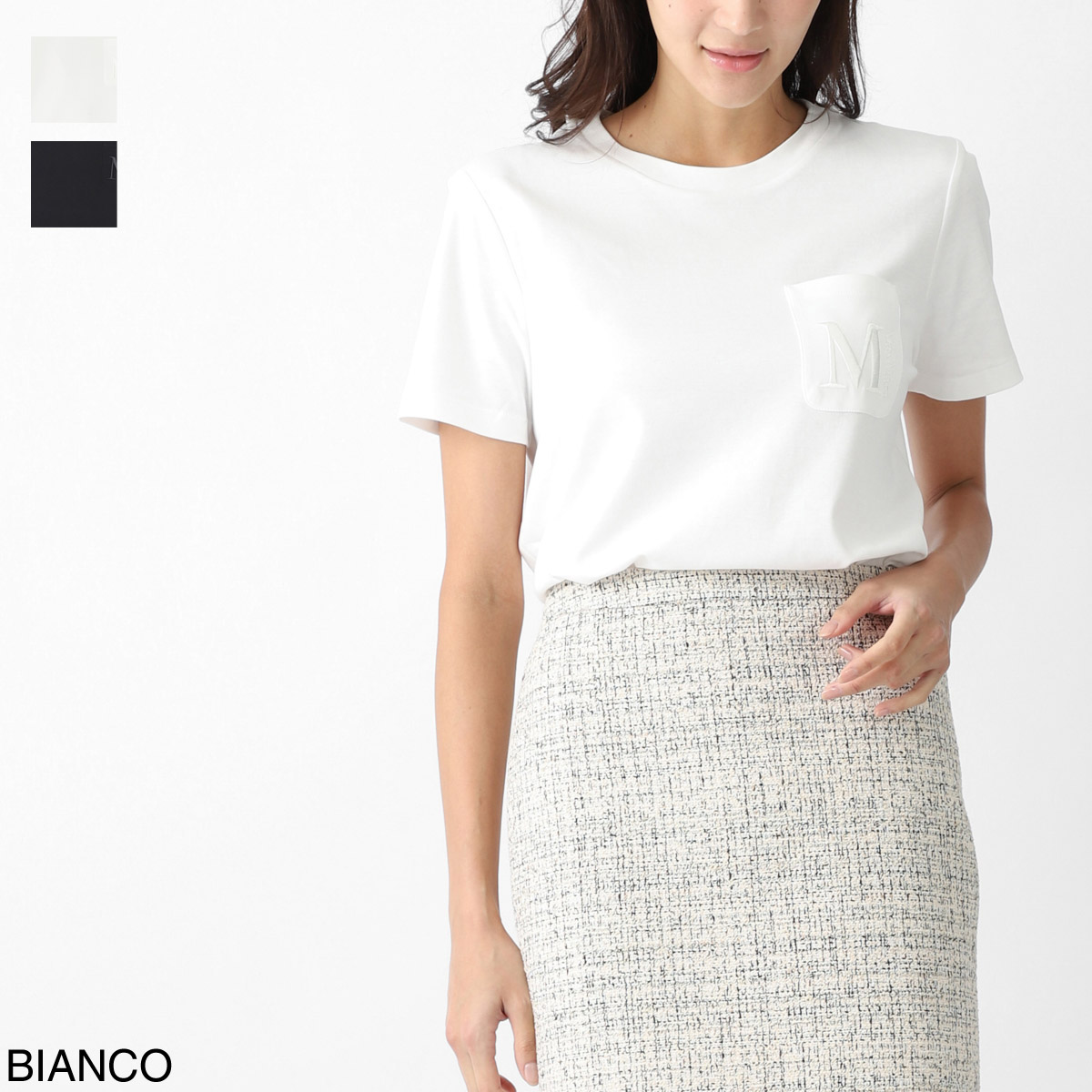 S Max Mara エスマックスマーラ クルーネックTシャツ/MADERA レディース