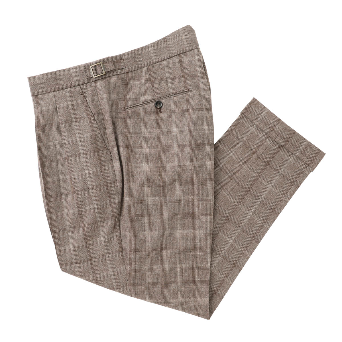 BERWICH ベルウィッチ ツープリーツ スラックス/ウールパンツ/SCOTCH PRINCE OF WALLES WOOL CASHMERE メンズ