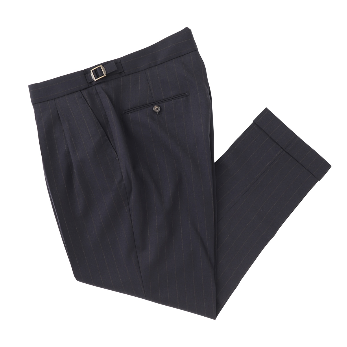 BERWICH ベルウィッチ ツープリーツ スラックス/ウールパンツ/SCOTCH STRIPED WORSTED WOOL CANONICO メンズ