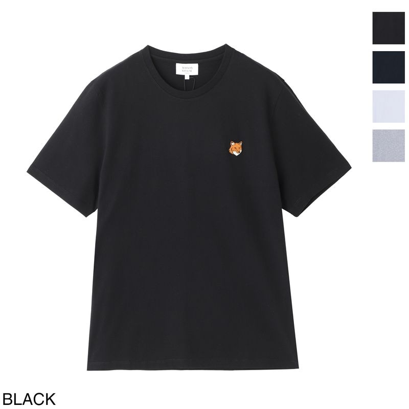MAISON KITSUNE メゾンキツネ クルーネックTシャツ/FOX HEAD PATCH REGULAR TEE SHIRT メンズ