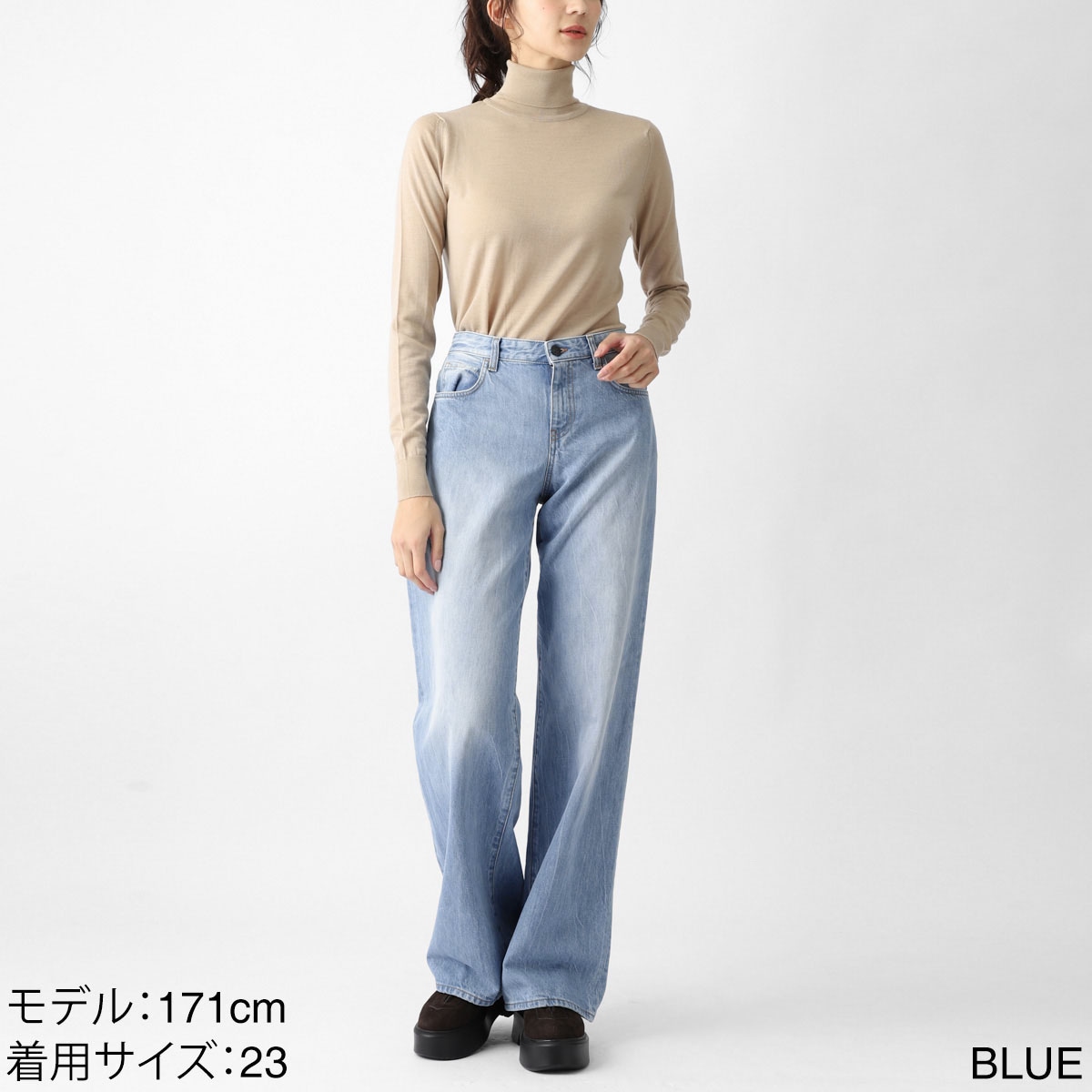 THE ROW ザ ロウ ジップフライジーンズ/EGLITTA JEAN【大きいサイズ