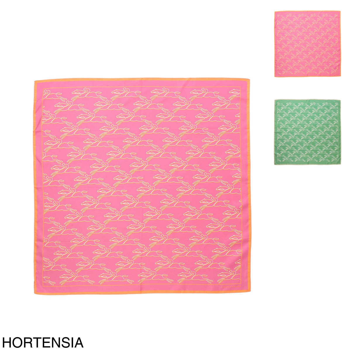 LONGCHAMP ロンシャン スカーフ/CHEVAUX RECTO VERSO SILK SCARF 70X70 レディース