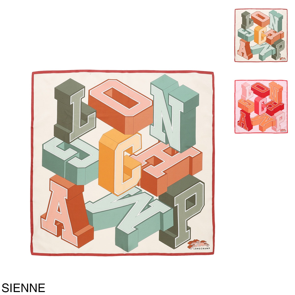 LONGCHAMP ロンシャン スカーフ/UNIVERSITY SILK SCARF 70X70 レディース