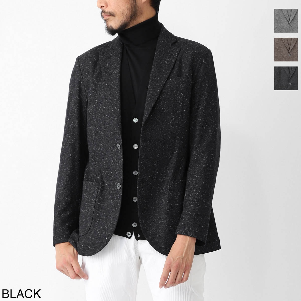 GIAB'S ARCHIVIO ジャブス アルキヴィオ 2つボタン イージージャケット/シングルジャケット/STROZZI/L【大きいサイズあり】 メンズ