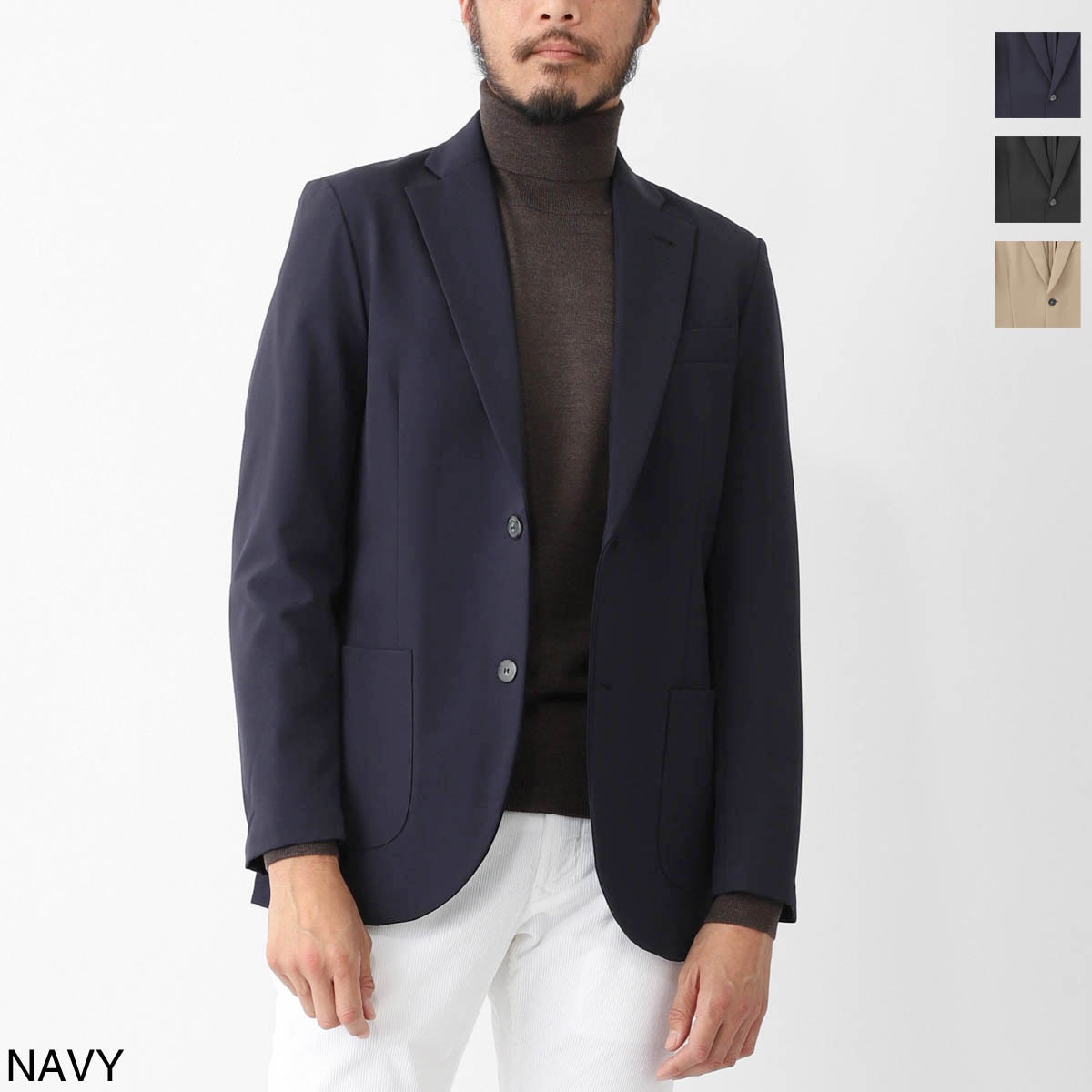 GIAB'S ARCHIVIO ジャブス アルキヴィオ 2つボタン イージージャケット/シングルジャケット/STROZZI/L【大きいサイズあり】 メンズ