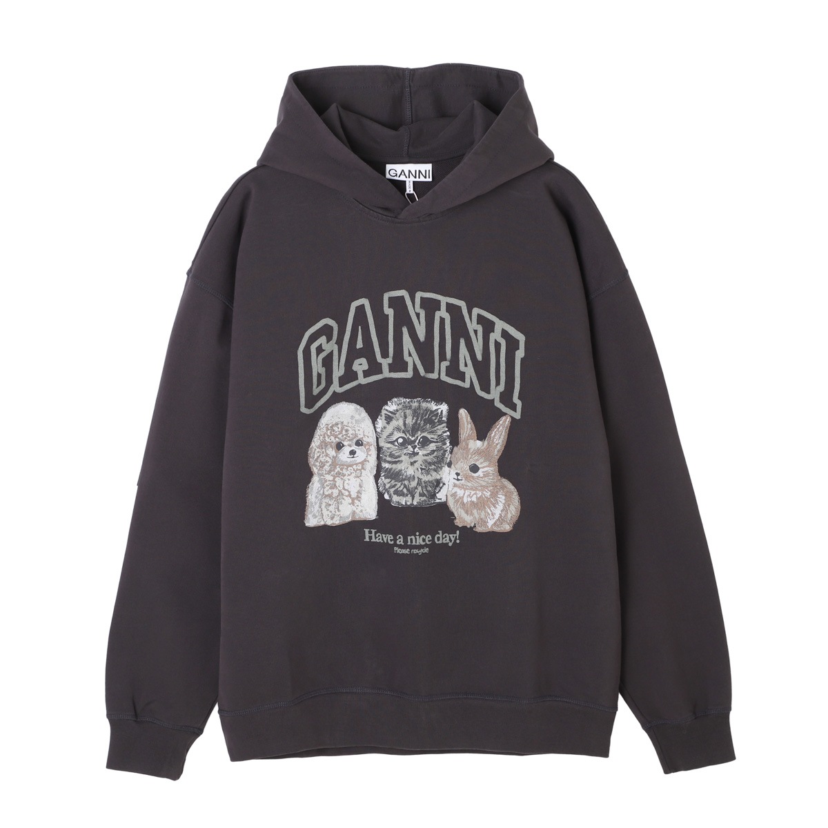 GANNI ガニー パーカ/フーディ/ISOLI OVERSIZE ANIMALS HOODIE
