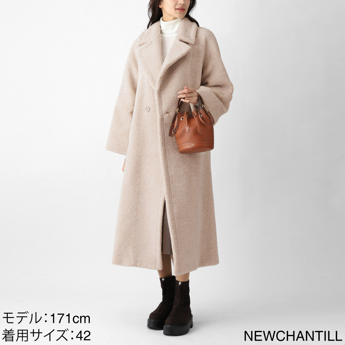 HERNO ヘルノ ロングコート/ファーコート/MELANGE TEDDY メランジ