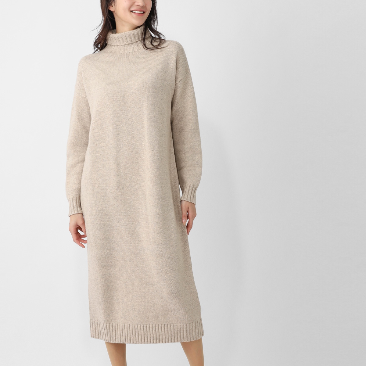 Max Mara マックスマーラ ニットワンピース/ハイネック ニットドレス/SUMMER ピュア カシミヤ ハイネック レディース