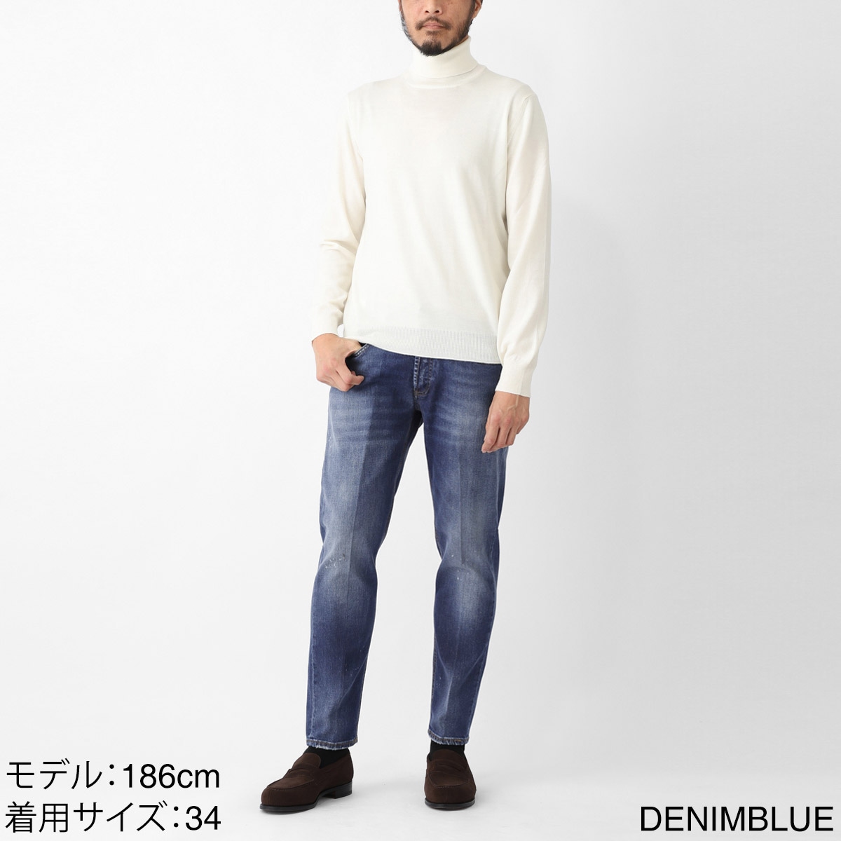 entre amis アントレアミ ボタンフライジーンズ/5 TK DENIM CORTO メンズ