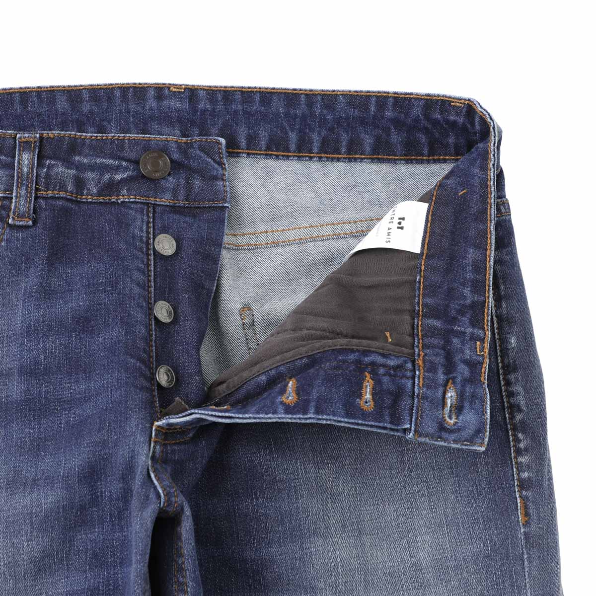 entre amis アントレアミ ボタンフライジーンズ/5 TK DENIM CORTO メンズ