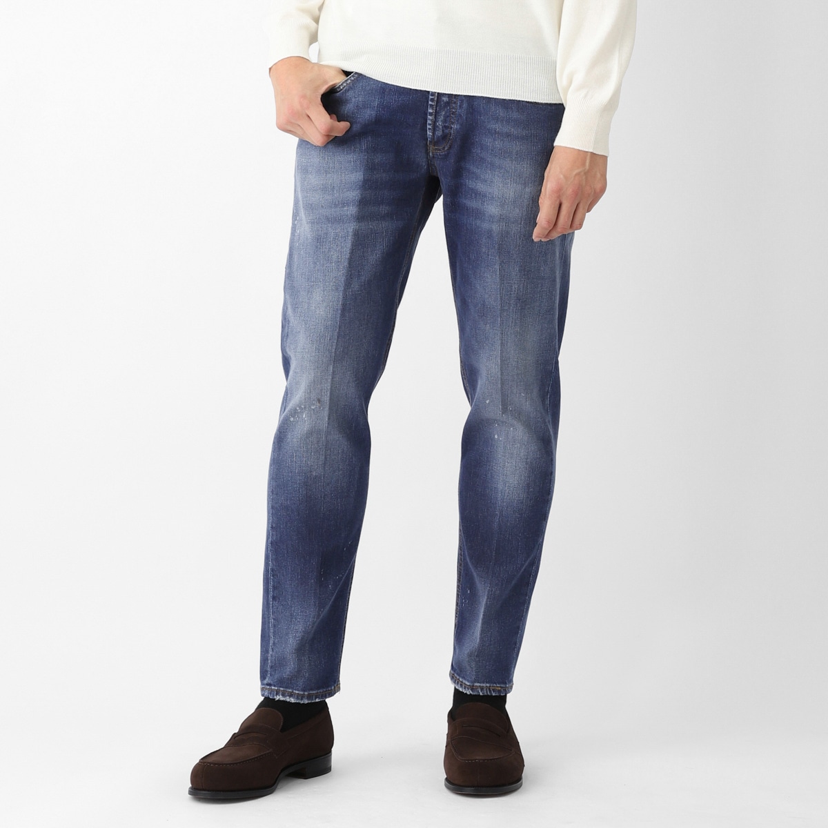 entre amis アントレアミ ボタンフライジーンズ/5 TK DENIM CORTO メンズ
