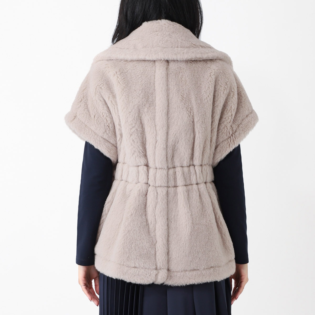 Max Mara マックスマーラ ケープ/ポンチョ/NEWABAVO1 ニューアバボ テディベア ケープ ファー ボア レディース