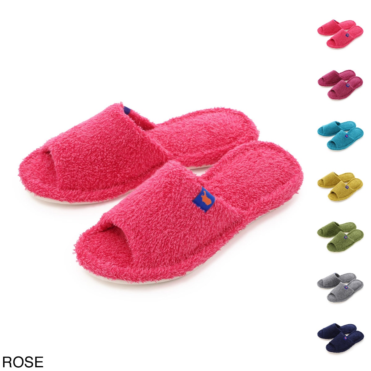 HIPPOPOTAMUS ヒポポタマス スリッパ/ルームシューズ/オーガニックコットン＆バンブー ルームシューズ スリッパ タオル生地 ユニセックス 今治産 カラフル 日本製 室内用 部屋用 旅行 【正規取扱店】